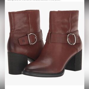 Lucky Brand Women's Achelle Bootie Ankle Boot Brown Leather Ankle Boots